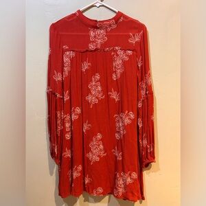 Lulus Burnt Orange Long Sleeve Shift Dress Women’s Size Small